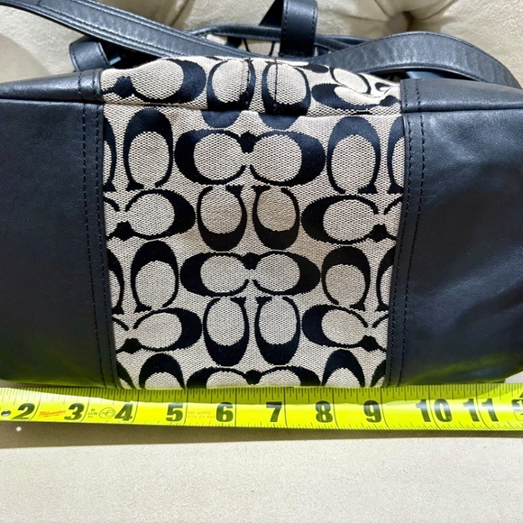 Coach Signature Canvas and Leather Shoulder Tote Bag - Picture 8 of 8
